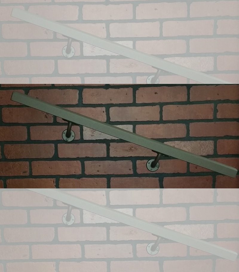 Aluminum Wall Handrail installed