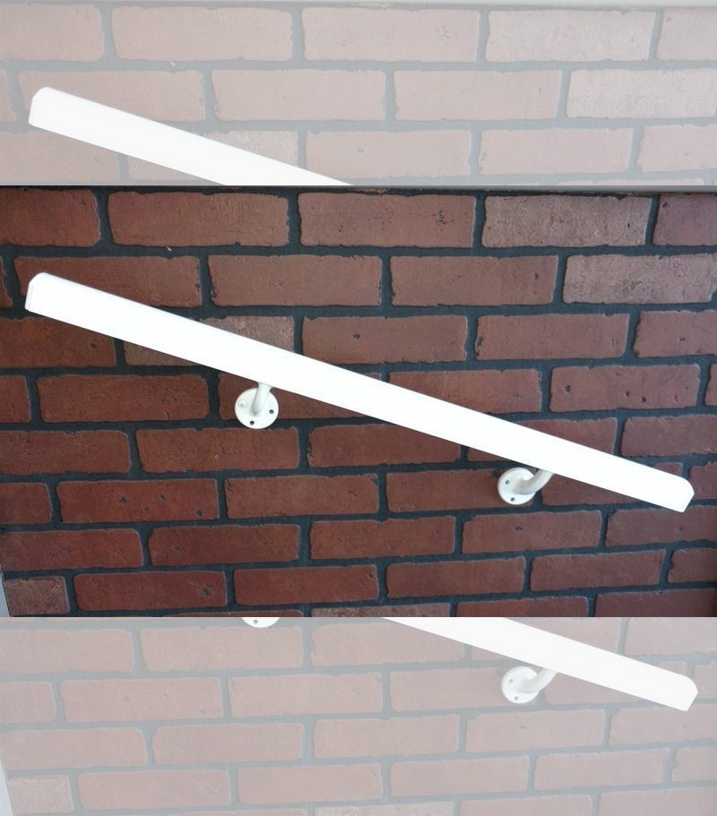 Aluminum Wall Handrail on a brick wall
