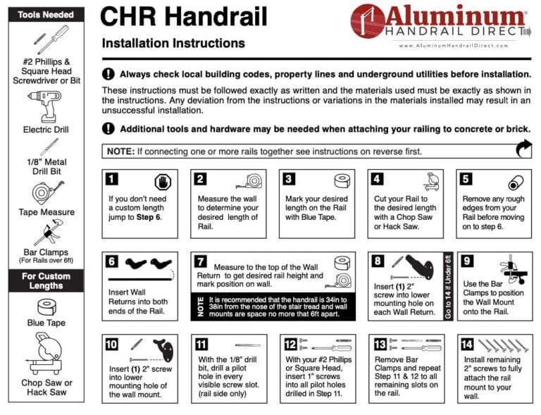 westbury aluminum railing installation instructions Railings Design