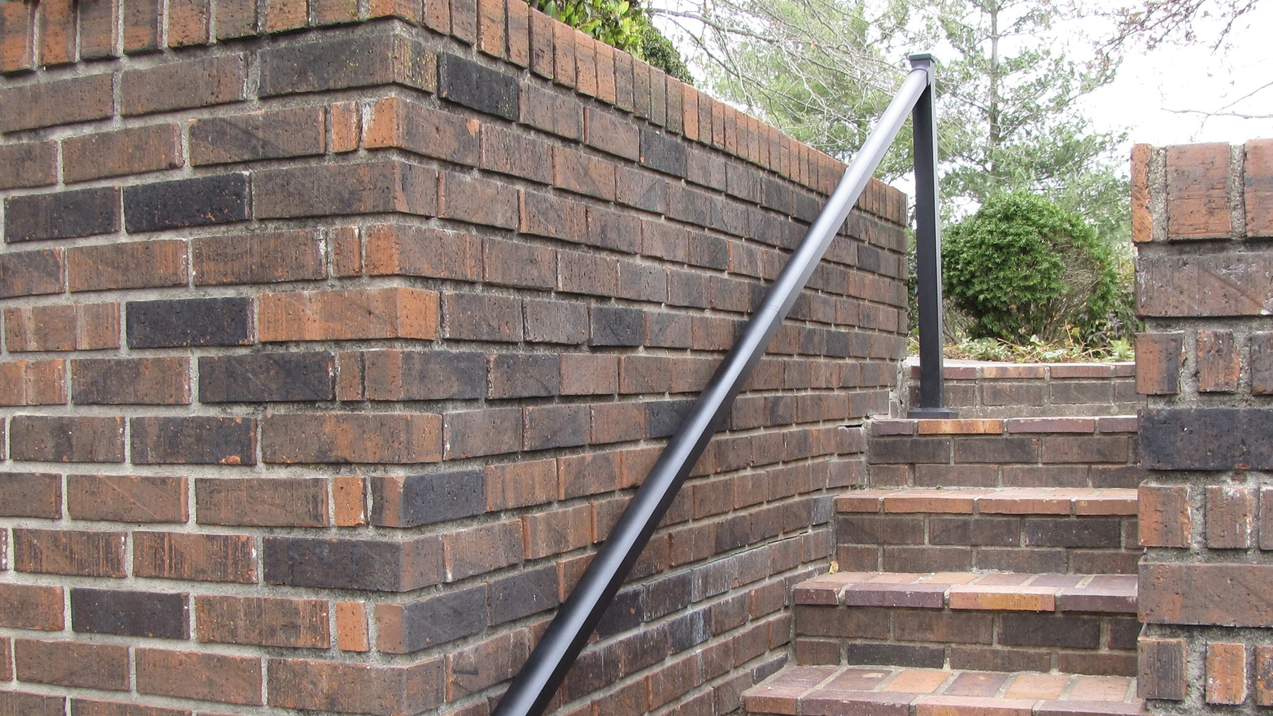 Aluminum Handrail Direct brick stair handrail