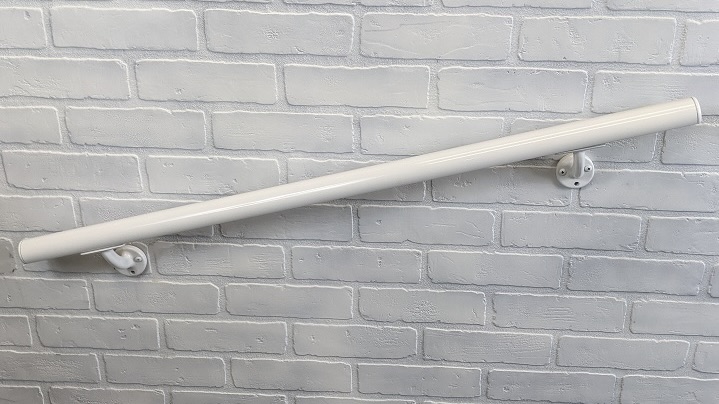 AHD White Handrail on White Brick Wall