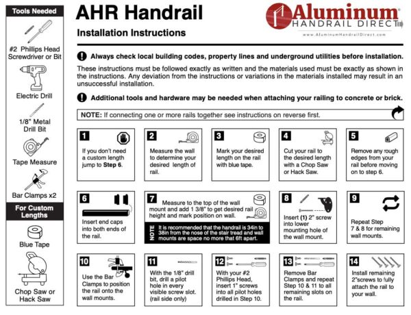 AHR Installation Instructions